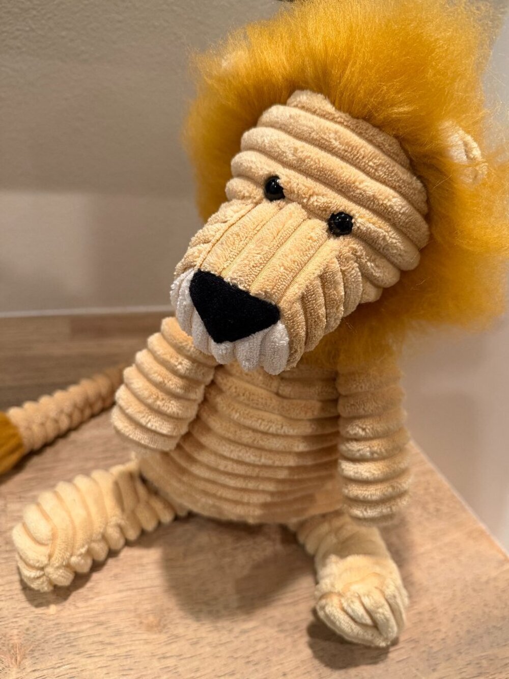 Jellycat Cordy Roy Lion Plush Stuffed Animal 12" Tan Gold